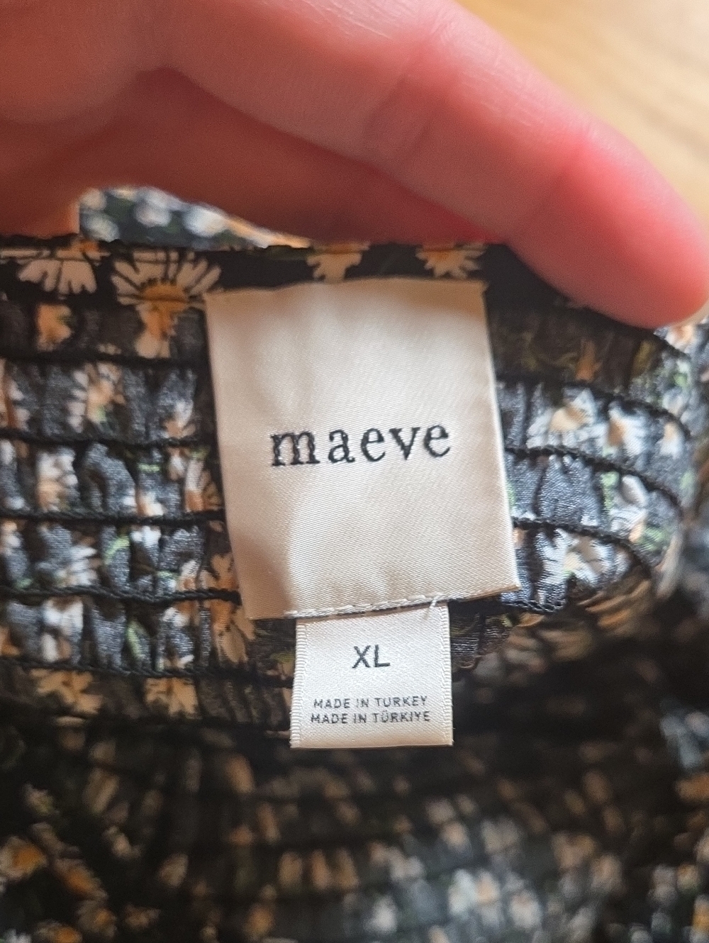 Anthropologie Maeve sleeveless daisy print smocked bubble hem tieback mini dress - Picture 6 of 7